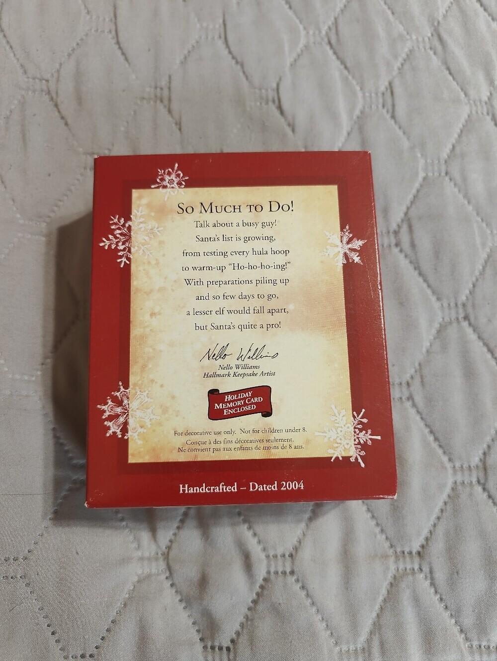 Hallmark Keepsake Christmas Ornament 2004 "So much to Do!!" Santa NWT - Picture 3 of 3